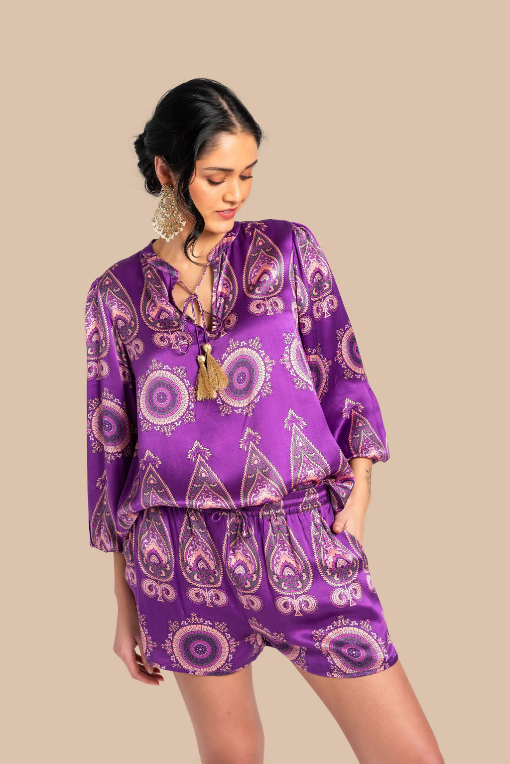 WIND AND SEA PAISLEY SHORT purple Mサイズ WIND AND SEA PAISLEY SHORT purple Mサイズ