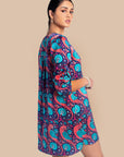 Birds of a Feather Kurta: Coral