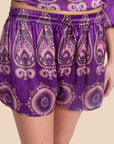 Medallion Ella Shorts: Tanzanite