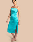 Grace Bay Midi Dress: Turquoise